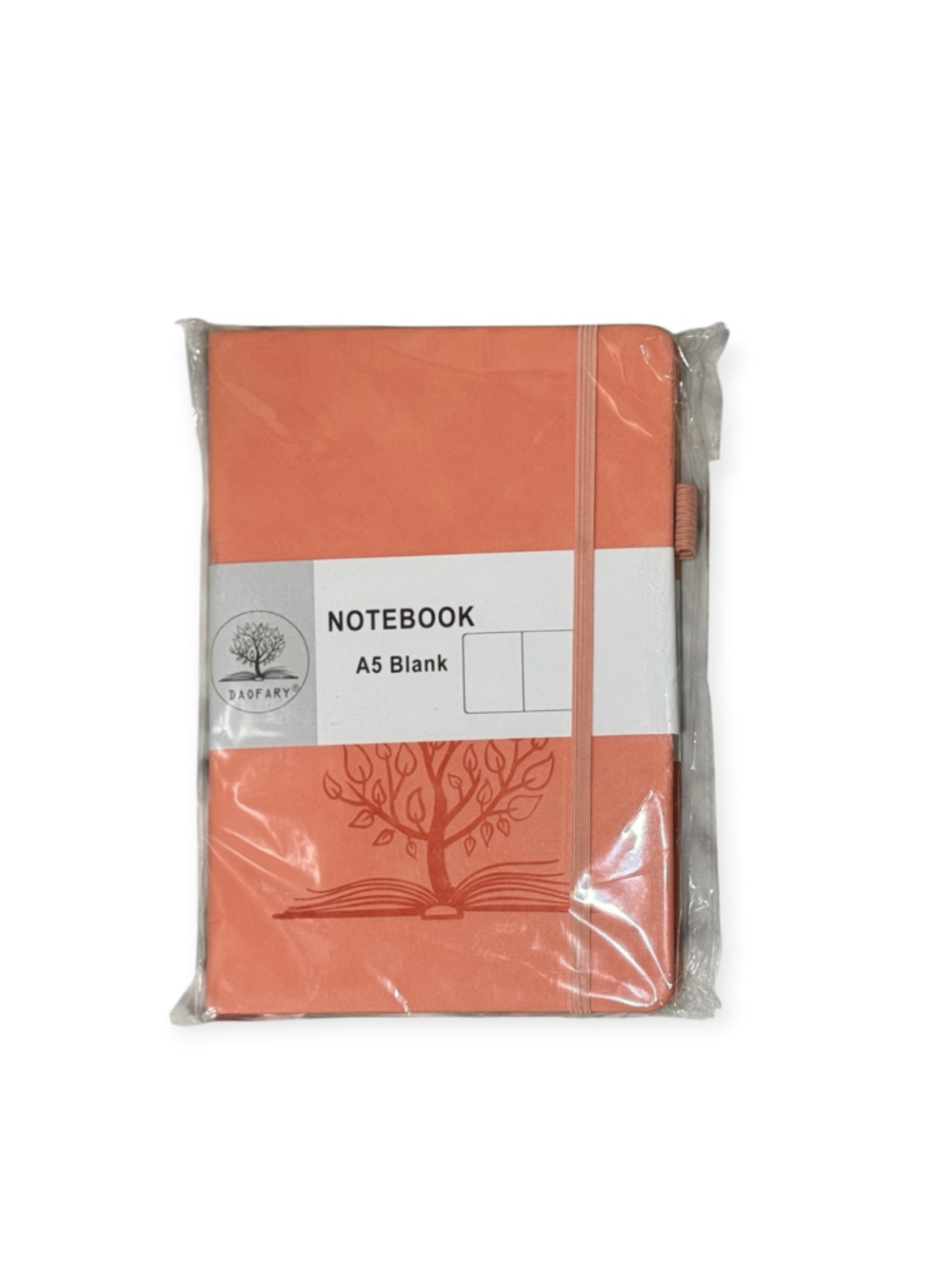 A5 Blank Notebook, journal diary planner. Pen pencil holder